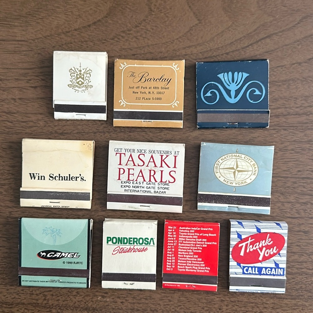 10 vintage matchbook lot 1